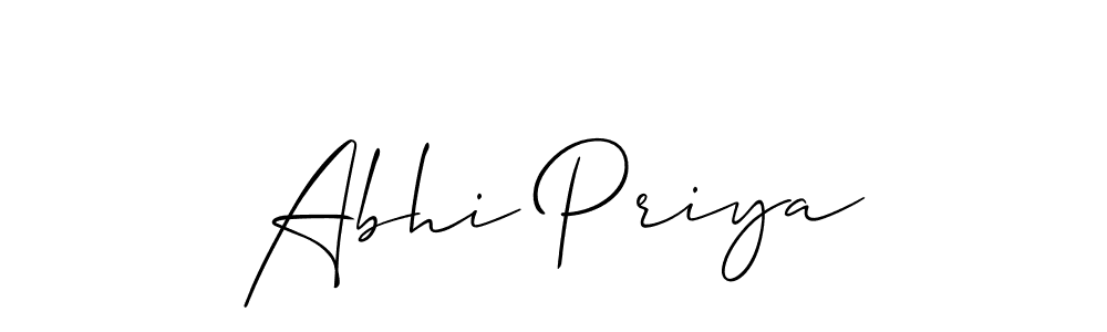 Best and Professional Signature Style for Abhi Priya. Allison_Script Best Signature Style Collection. Abhi Priya signature style 2 images and pictures png