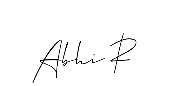 if you are searching for the best signature style for your name Abhi R. so please give up your signature search. here we have designed multiple signature styles  using Allison_Script. Abhi R signature style 2 images and pictures png