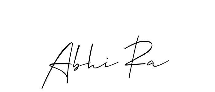 Also You can easily find your signature by using the search form. We will create Abhi Ra name handwritten signature images for you free of cost using Allison_Script sign style. Abhi Ra signature style 2 images and pictures png