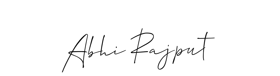 Use a signature maker to create a handwritten signature online. With this signature software, you can design (Allison_Script) your own signature for name Abhi Rajput. Abhi Rajput signature style 2 images and pictures png