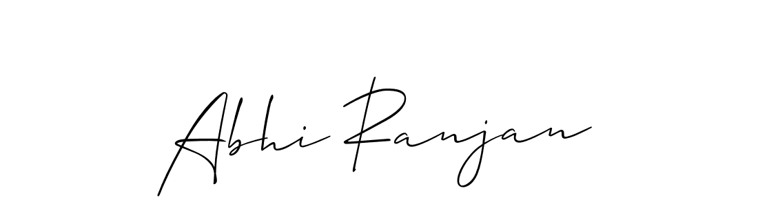Create a beautiful signature design for name Abhi Ranjan. With this signature (Allison_Script) fonts, you can make a handwritten signature for free. Abhi Ranjan signature style 2 images and pictures png