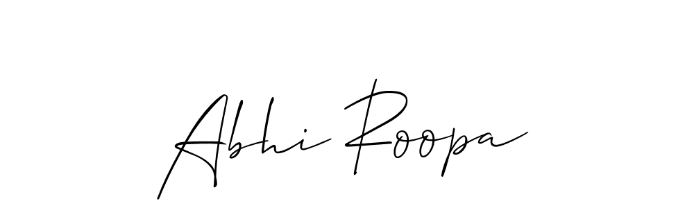 Also You can easily find your signature by using the search form. We will create Abhi Roopa name handwritten signature images for you free of cost using Allison_Script sign style. Abhi Roopa signature style 2 images and pictures png