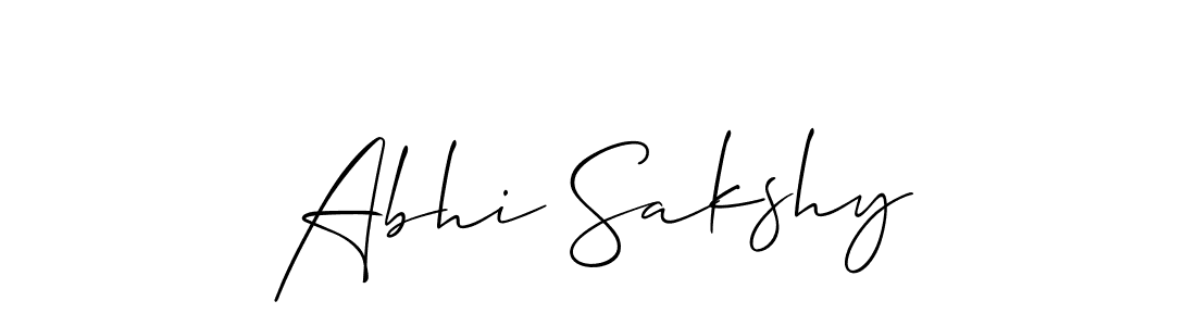 Design your own signature with our free online signature maker. With this signature software, you can create a handwritten (Allison_Script) signature for name Abhi Sakshy. Abhi Sakshy signature style 2 images and pictures png