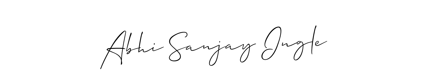 Also we have Abhi Sanjay Ingle name is the best signature style. Create professional handwritten signature collection using Allison_Script autograph style. Abhi Sanjay Ingle signature style 2 images and pictures png