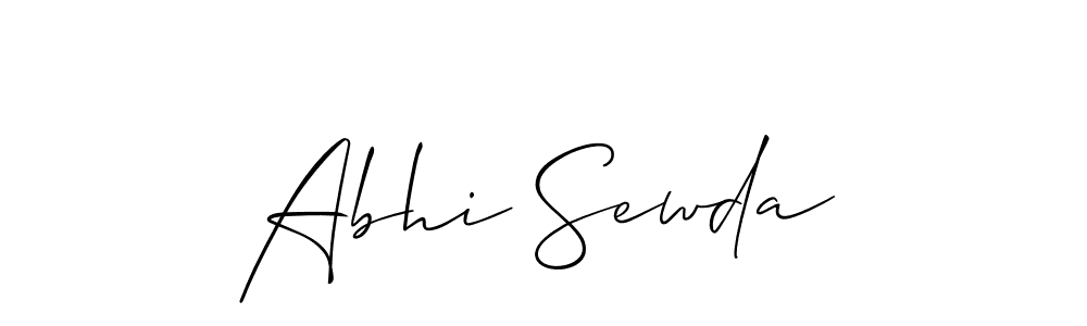 Also You can easily find your signature by using the search form. We will create Abhi Sewda name handwritten signature images for you free of cost using Allison_Script sign style. Abhi Sewda signature style 2 images and pictures png