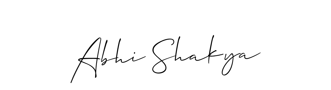 How to make Abhi Shakya signature? Allison_Script is a professional autograph style. Create handwritten signature for Abhi Shakya name. Abhi Shakya signature style 2 images and pictures png