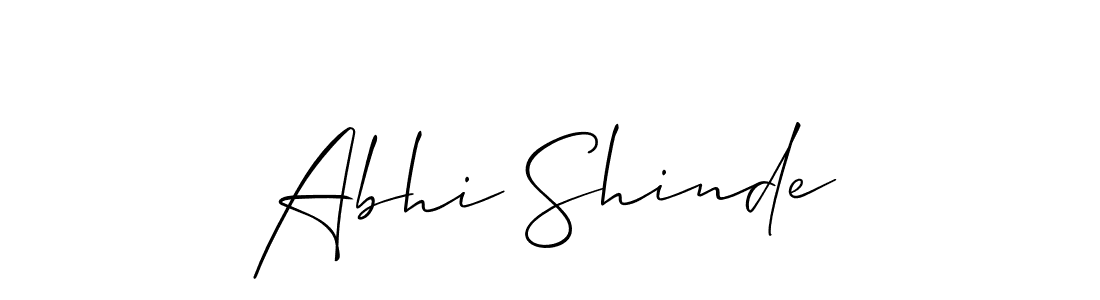 Create a beautiful signature design for name Abhi Shinde. With this signature (Allison_Script) fonts, you can make a handwritten signature for free. Abhi Shinde signature style 2 images and pictures png