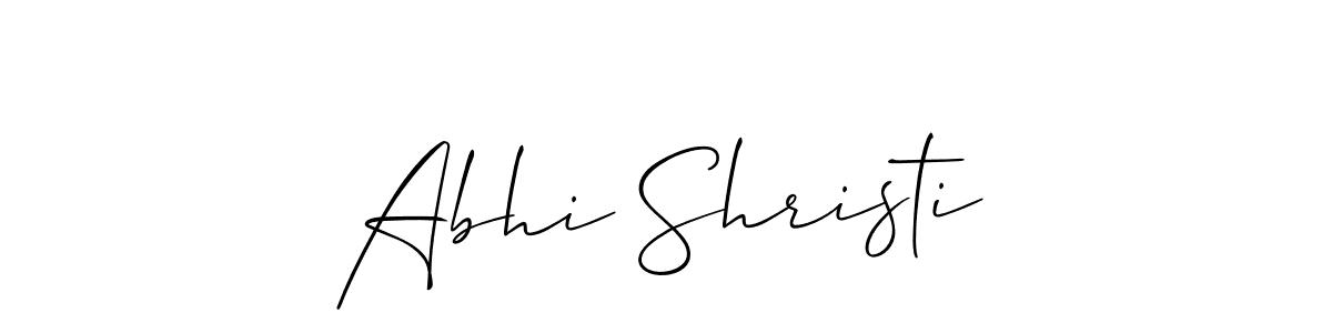 Create a beautiful signature design for name Abhi Shristi. With this signature (Allison_Script) fonts, you can make a handwritten signature for free. Abhi Shristi signature style 2 images and pictures png