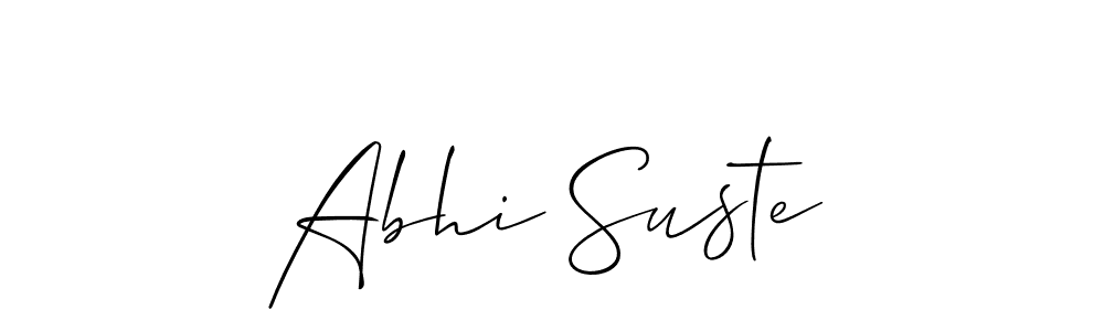 Use a signature maker to create a handwritten signature online. With this signature software, you can design (Allison_Script) your own signature for name Abhi Suste. Abhi Suste signature style 2 images and pictures png