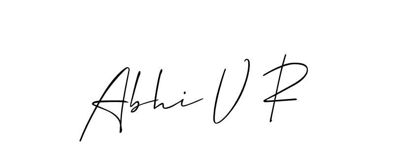 Create a beautiful signature design for name Abhi V R. With this signature (Allison_Script) fonts, you can make a handwritten signature for free. Abhi V R signature style 2 images and pictures png