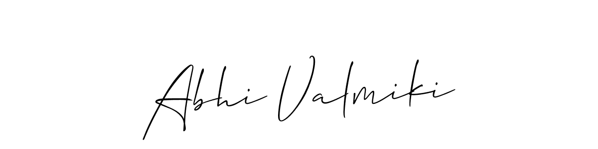 The best way (Allison_Script) to make a short signature is to pick only two or three words in your name. The name Abhi Valmiki include a total of six letters. For converting this name. Abhi Valmiki signature style 2 images and pictures png