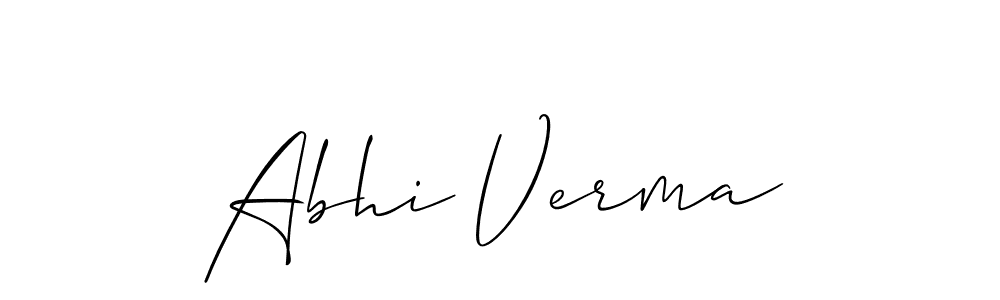 How to make Abhi Verma signature? Allison_Script is a professional autograph style. Create handwritten signature for Abhi Verma name. Abhi Verma signature style 2 images and pictures png