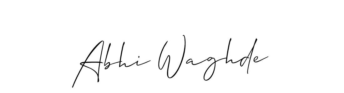 Make a beautiful signature design for name Abhi Waghde. With this signature (Allison_Script) style, you can create a handwritten signature for free. Abhi Waghde signature style 2 images and pictures png