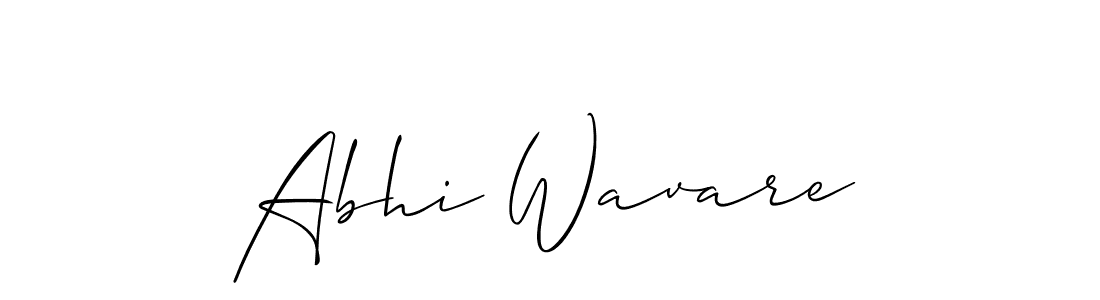 Also we have Abhi Wavare name is the best signature style. Create professional handwritten signature collection using Allison_Script autograph style. Abhi Wavare signature style 2 images and pictures png