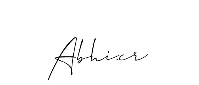 How to make Abhi.cr signature? Allison_Script is a professional autograph style. Create handwritten signature for Abhi.cr name. Abhi.cr signature style 2 images and pictures png