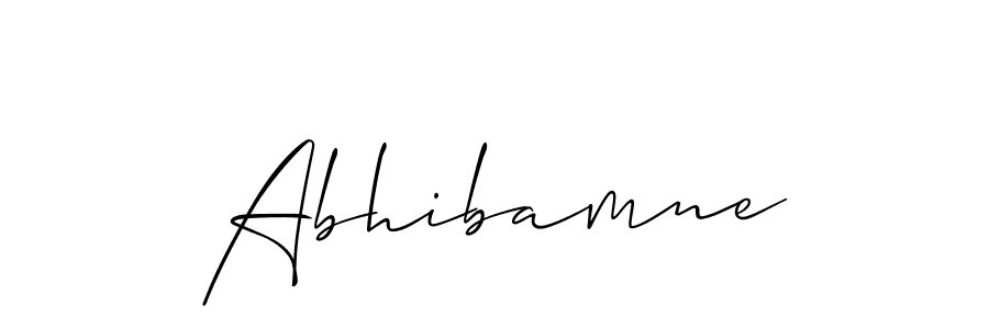 How to make Abhibamne signature? Allison_Script is a professional autograph style. Create handwritten signature for Abhibamne name. Abhibamne signature style 2 images and pictures png