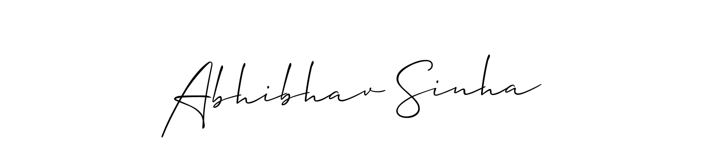 Use a signature maker to create a handwritten signature online. With this signature software, you can design (Allison_Script) your own signature for name Abhibhav Sinha. Abhibhav Sinha signature style 2 images and pictures png
