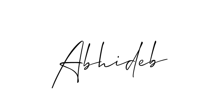 Create a beautiful signature design for name Abhideb. With this signature (Allison_Script) fonts, you can make a handwritten signature for free. Abhideb signature style 2 images and pictures png