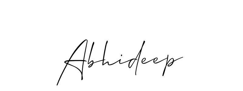 How to make Abhideep signature? Allison_Script is a professional autograph style. Create handwritten signature for Abhideep name. Abhideep signature style 2 images and pictures png