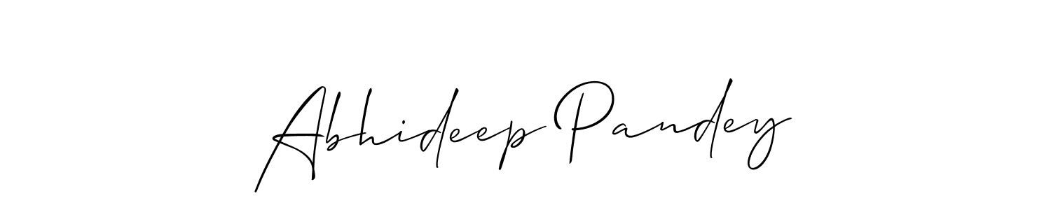 This is the best signature style for the Abhideep Pandey name. Also you like these signature font (Allison_Script). Mix name signature. Abhideep Pandey signature style 2 images and pictures png
