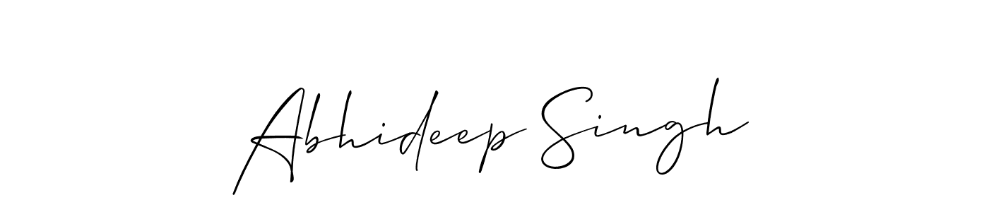 Create a beautiful signature design for name Abhideep Singh. With this signature (Allison_Script) fonts, you can make a handwritten signature for free. Abhideep Singh signature style 2 images and pictures png