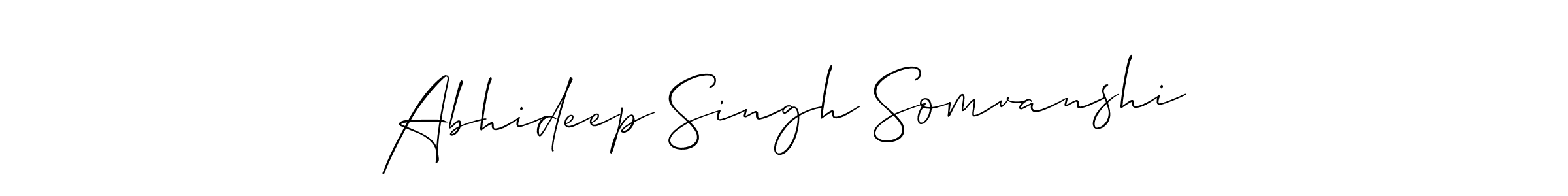 Make a short Abhideep Singh Somvanshi signature style. Manage your documents anywhere anytime using Allison_Script. Create and add eSignatures, submit forms, share and send files easily. Abhideep Singh Somvanshi signature style 2 images and pictures png