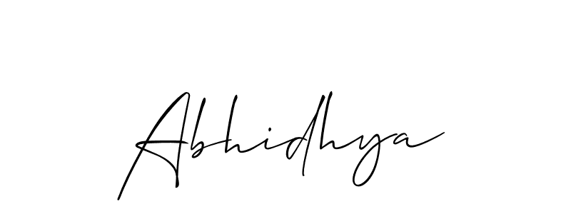 How to Draw Abhidhya signature style? Allison_Script is a latest design signature styles for name Abhidhya. Abhidhya signature style 2 images and pictures png