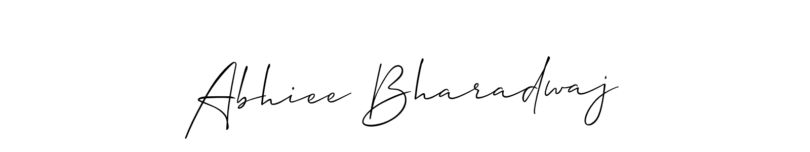 You should practise on your own different ways (Allison_Script) to write your name (Abhiee Bharadwaj) in signature. don't let someone else do it for you. Abhiee Bharadwaj signature style 2 images and pictures png