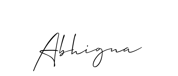 You should practise on your own different ways (Allison_Script) to write your name (Abhigna) in signature. don't let someone else do it for you. Abhigna signature style 2 images and pictures png