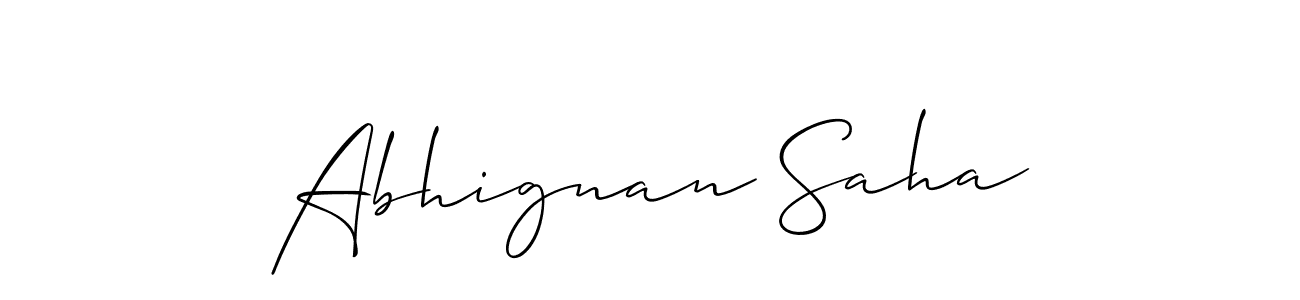 How to make Abhignan Saha signature? Allison_Script is a professional autograph style. Create handwritten signature for Abhignan Saha name. Abhignan Saha signature style 2 images and pictures png