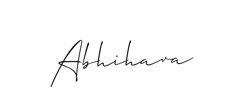 Design your own signature with our free online signature maker. With this signature software, you can create a handwritten (Allison_Script) signature for name Abhihava. Abhihava signature style 2 images and pictures png