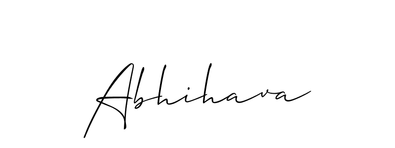 Design your own signature with our free online signature maker. With this signature software, you can create a handwritten (Allison_Script) signature for name Abhihava. Abhihava signature style 2 images and pictures png