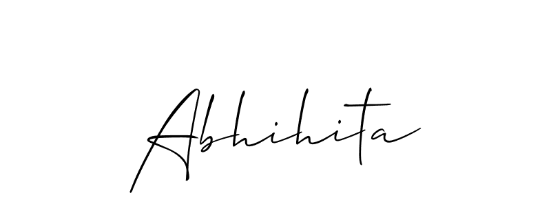 Also we have Abhihita name is the best signature style. Create professional handwritten signature collection using Allison_Script autograph style. Abhihita signature style 2 images and pictures png