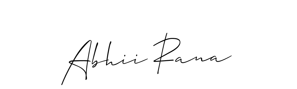 How to make Abhii Rana signature? Allison_Script is a professional autograph style. Create handwritten signature for Abhii Rana name. Abhii Rana signature style 2 images and pictures png