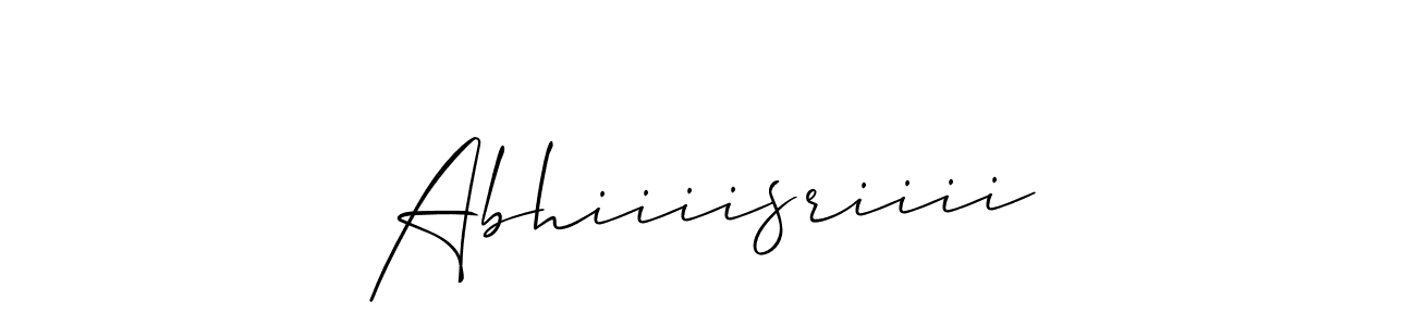 The best way (Allison_Script) to make a short signature is to pick only two or three words in your name. The name Abhiiiisriiii include a total of six letters. For converting this name. Abhiiiisriiii signature style 2 images and pictures png