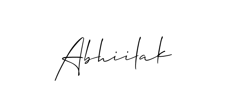 Use a signature maker to create a handwritten signature online. With this signature software, you can design (Allison_Script) your own signature for name Abhiilak. Abhiilak signature style 2 images and pictures png