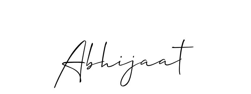 Create a beautiful signature design for name Abhijaat. With this signature (Allison_Script) fonts, you can make a handwritten signature for free. Abhijaat signature style 2 images and pictures png