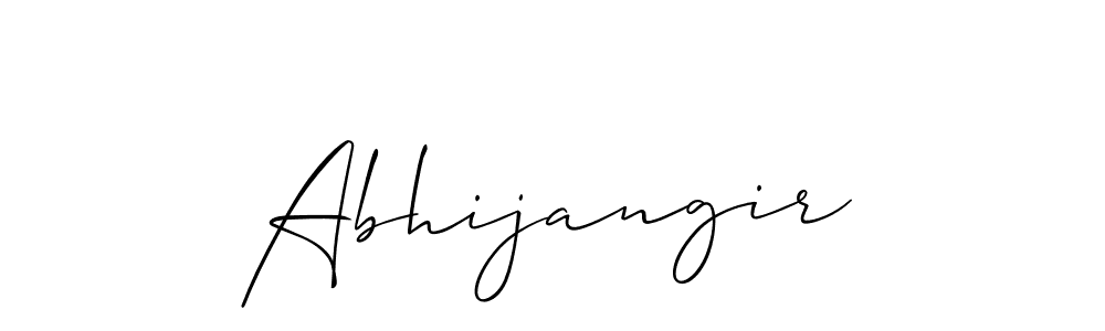 How to make Abhijangir signature? Allison_Script is a professional autograph style. Create handwritten signature for Abhijangir name. Abhijangir signature style 2 images and pictures png