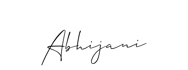 Allison_Script is a professional signature style that is perfect for those who want to add a touch of class to their signature. It is also a great choice for those who want to make their signature more unique. Get Abhijani name to fancy signature for free. Abhijani signature style 2 images and pictures png