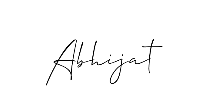 You should practise on your own different ways (Allison_Script) to write your name (Abhijat) in signature. don't let someone else do it for you. Abhijat signature style 2 images and pictures png