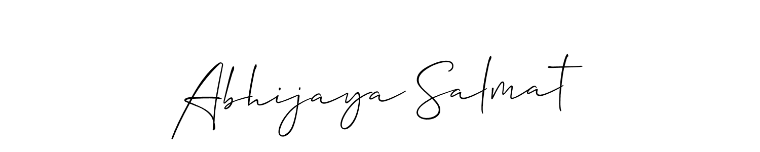 How to Draw Abhijaya Salmat signature style? Allison_Script is a latest design signature styles for name Abhijaya Salmat. Abhijaya Salmat signature style 2 images and pictures png