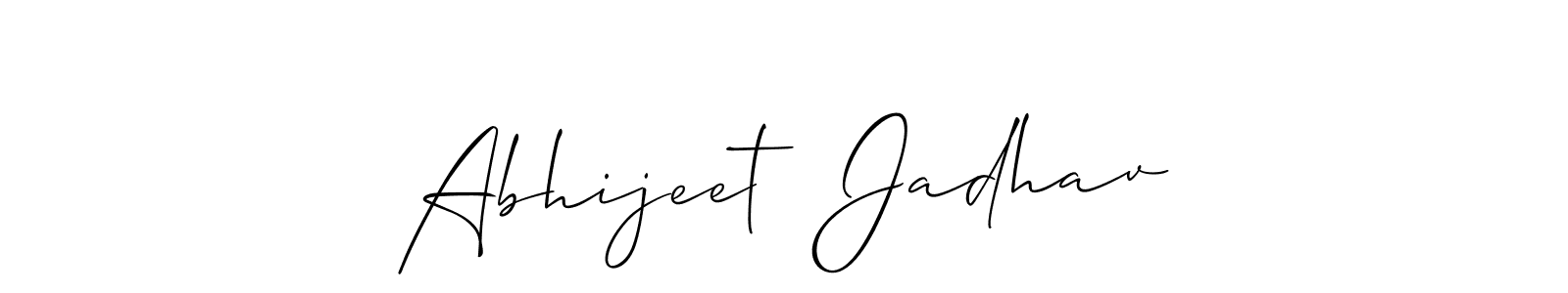 Make a short Abhijeet  Jadhav signature style. Manage your documents anywhere anytime using Allison_Script. Create and add eSignatures, submit forms, share and send files easily. Abhijeet  Jadhav signature style 2 images and pictures png