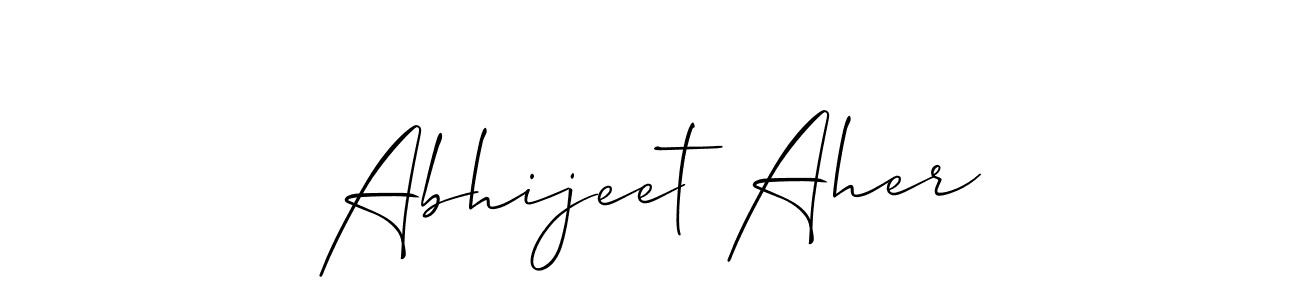 How to make Abhijeet Aher name signature. Use Allison_Script style for creating short signs online. This is the latest handwritten sign. Abhijeet Aher signature style 2 images and pictures png