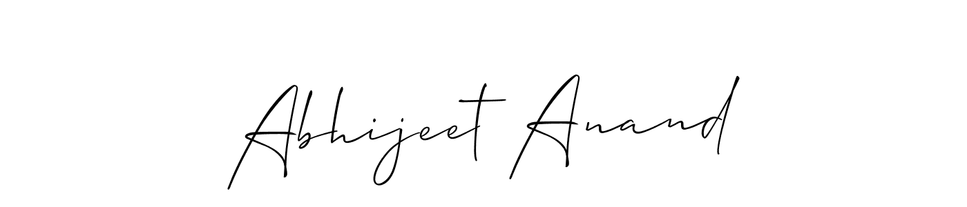 How to make Abhijeet Anand name signature. Use Allison_Script style for creating short signs online. This is the latest handwritten sign. Abhijeet Anand signature style 2 images and pictures png