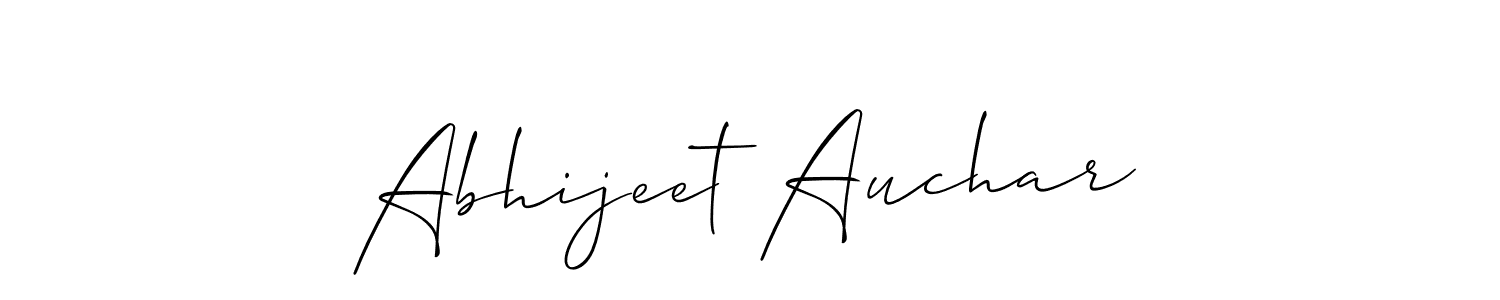 It looks lik you need a new signature style for name Abhijeet Auchar. Design unique handwritten (Allison_Script) signature with our free signature maker in just a few clicks. Abhijeet Auchar signature style 2 images and pictures png