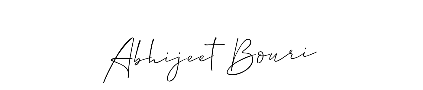 Create a beautiful signature design for name Abhijeet Bouri. With this signature (Allison_Script) fonts, you can make a handwritten signature for free. Abhijeet Bouri signature style 2 images and pictures png