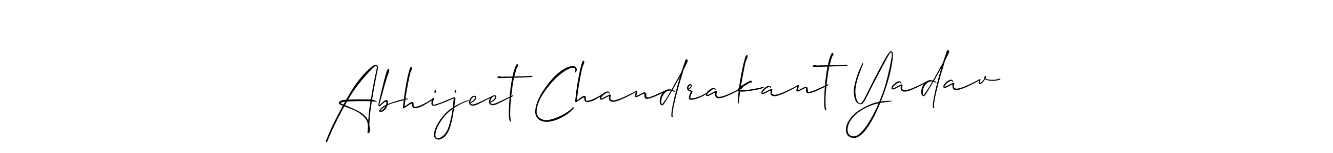 Create a beautiful signature design for name Abhijeet Chandrakant Yadav. With this signature (Allison_Script) fonts, you can make a handwritten signature for free. Abhijeet Chandrakant Yadav signature style 2 images and pictures png