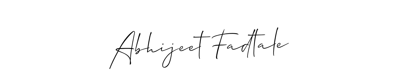 Use a signature maker to create a handwritten signature online. With this signature software, you can design (Allison_Script) your own signature for name Abhijeet Fadtale. Abhijeet Fadtale signature style 2 images and pictures png