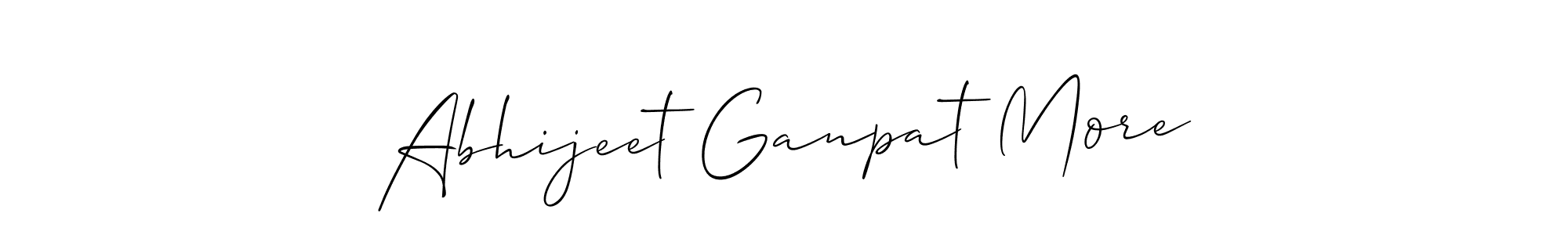 Make a short Abhijeet Ganpat More signature style. Manage your documents anywhere anytime using Allison_Script. Create and add eSignatures, submit forms, share and send files easily. Abhijeet Ganpat More signature style 2 images and pictures png