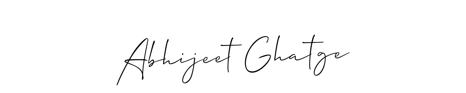 if you are searching for the best signature style for your name Abhijeet Ghatge. so please give up your signature search. here we have designed multiple signature styles  using Allison_Script. Abhijeet Ghatge signature style 2 images and pictures png